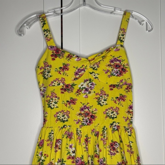 Y2K 2010s Aeropostale Mini Dress Sweetheart Floral Fairy Cottagecore Boho Whimsy - Picture 2 of 16